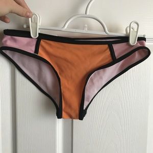 orange and pink cute summer bikini bottoms